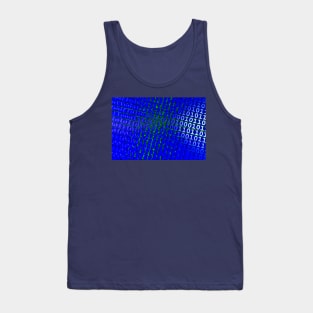 Binary Numbers, Computer Talk, Blue Tank Top